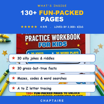 The Superhero Print Handwriting Practice Workbook For Kids