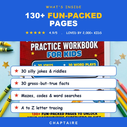 The Superhero Print Handwriting Practice Workbook For Kids