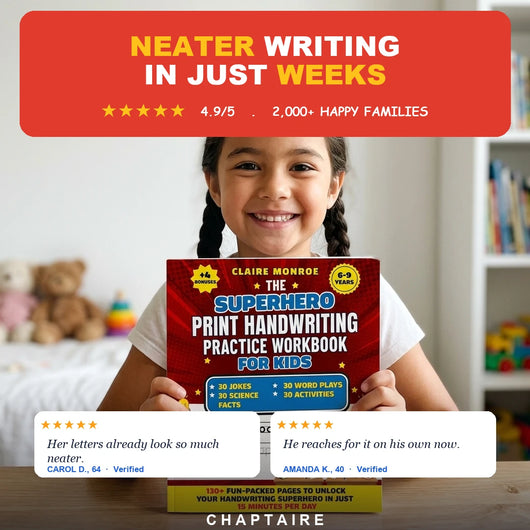 The Superhero Print Handwriting Practice Workbook For Kids